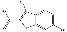 3-chloro-6-hydroxybenzo[b]thiophene-2-carboxylic acid Struktur