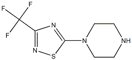 5-(piperazin-1-yl)-3-(trifluoromethyl)-1,2,4-thiadiazole Struktur