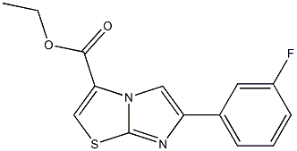 ETHYL 6-(3-FLUOROPHENYL)IMIDAZO[2,1-B][1,3]THIAZOLE-3-CARBOXYLATE Struktur