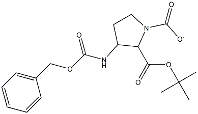 Boc-3-(benzyloxycarbonylamino)pyrrolidine-1-carboxylate Struktur