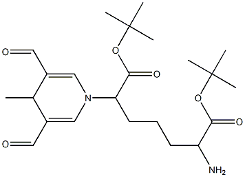 (2S)-Boc-2-amino-6-(3,5-diformyl-4-methyl-4H-pyridin-1-yl)-hexanoic acid t-butyl ester Struktur