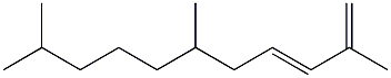 (3E)-2,6,10-trimethylundeca-1,3-diene Struktur