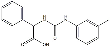 ({[(3-methylphenyl)amino]carbonyl}amino)(phenyl)acetic acid Struktur