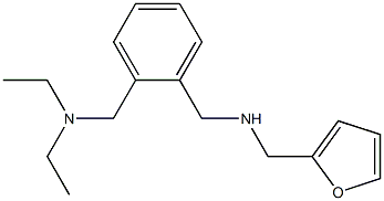 ({2-[(diethylamino)methyl]phenyl}methyl)(furan-2-ylmethyl)amine Struktur