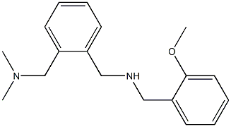 ({2-[(dimethylamino)methyl]phenyl}methyl)[(2-methoxyphenyl)methyl]amine Struktur