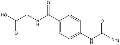 ({4-[(aminocarbonyl)amino]benzoyl}amino)acetic acid Struktur