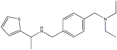 ({4-[(diethylamino)methyl]phenyl}methyl)[1-(thiophen-2-yl)ethyl]amine Struktur