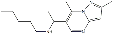 (1-{2,7-dimethylpyrazolo[1,5-a]pyrimidin-6-yl}ethyl)(pentyl)amine Struktur