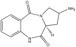 (11aS)-2-amino-2,3-dihydro-1H-pyrrolo[2,1-c][1,4]benzodiazepine-5,11(10H,11aH)-dione Struktur