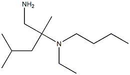 (1-amino-2,4-dimethylpentan-2-yl)(butyl)ethylamine Struktur