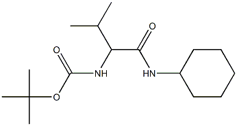 (1-Cyclohexylcarbamoyl-2-methyl-propyl)-carbamic acid tert-butyl ester Struktur