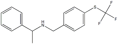 (1-phenylethyl)({4-[(trifluoromethyl)sulfanyl]phenyl}methyl)amine Struktur