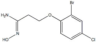 (1Z)-3-(2-bromo-4-chlorophenoxy)-N'-hydroxypropanimidamide Struktur