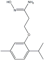 (1Z)-N'-hydroxy-3-(2-isopropyl-5-methylphenoxy)propanimidamide Struktur