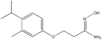 (1Z)-N'-hydroxy-3-(4-isopropyl-3-methylphenoxy)propanimidamide Struktur