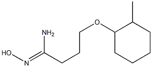 (1Z)-N'-hydroxy-4-[(2-methylcyclohexyl)oxy]butanimidamide Struktur