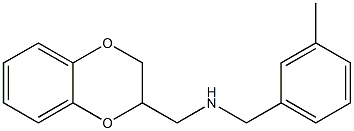 (2,3-dihydro-1,4-benzodioxin-2-ylmethyl)[(3-methylphenyl)methyl]amine Struktur