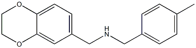 (2,3-dihydro-1,4-benzodioxin-6-ylmethyl)[(4-methylphenyl)methyl]amine Struktur