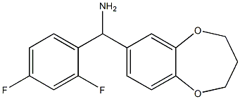 (2,4-difluorophenyl)(3,4-dihydro-2H-1,5-benzodioxepin-7-yl)methanamine Struktur