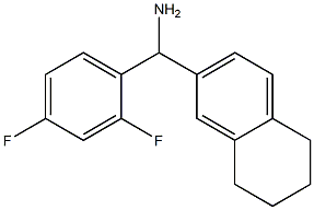 (2,4-difluorophenyl)(5,6,7,8-tetrahydronaphthalen-2-yl)methanamine Struktur