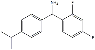 (2,4-difluorophenyl)[4-(propan-2-yl)phenyl]methanamine Struktur