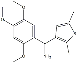 (2,5-dimethylthiophen-3-yl)(2,4,5-trimethoxyphenyl)methanamine Struktur