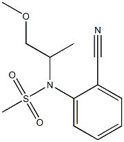 (2-cyanophenyl)-N-(1-methoxypropan-2-yl)methanesulfonamide Struktur