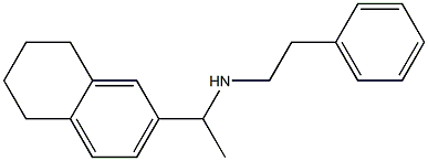 (2-phenylethyl)[1-(5,6,7,8-tetrahydronaphthalen-2-yl)ethyl]amine Struktur