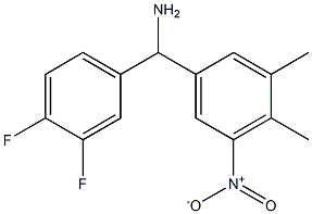 (3,4-difluorophenyl)(3,4-dimethyl-5-nitrophenyl)methanamine Struktur