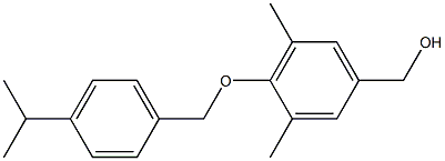 (3,5-dimethyl-4-{[4-(propan-2-yl)phenyl]methoxy}phenyl)methanol Struktur