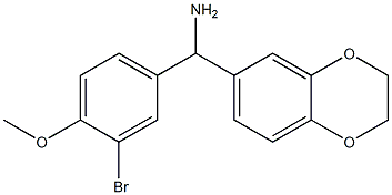 (3-bromo-4-methoxyphenyl)(2,3-dihydro-1,4-benzodioxin-6-yl)methanamine Struktur