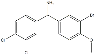 (3-bromo-4-methoxyphenyl)(3,4-dichlorophenyl)methanamine Struktur