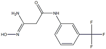 (3Z)-3-amino-3-(hydroxyimino)-N-[3-(trifluoromethyl)phenyl]propanamide Struktur