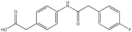 (4-{[(4-fluorophenyl)acetyl]amino}phenyl)acetic acid Struktur