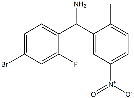 (4-bromo-2-fluorophenyl)(2-methyl-5-nitrophenyl)methanamine Struktur