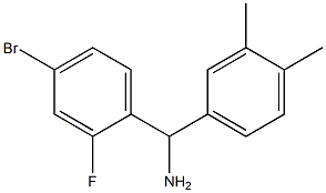 (4-bromo-2-fluorophenyl)(3,4-dimethylphenyl)methanamine Struktur