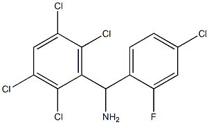 (4-chloro-2-fluorophenyl)(2,3,5,6-tetrachlorophenyl)methanamine Struktur