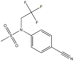 (4-cyanophenyl)-N-(2,2,2-trifluoroethyl)methanesulfonamide Struktur