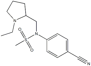 (4-cyanophenyl)-N-[(1-ethylpyrrolidin-2-yl)methyl]methanesulfonamide Struktur