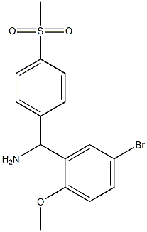 (5-bromo-2-methoxyphenyl)(4-methanesulfonylphenyl)methanamine Struktur