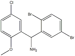 (5-chloro-2-methoxyphenyl)(2,5-dibromophenyl)methanamine Struktur