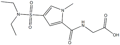 [({4-[(diethylamino)sulfonyl]-1-methyl-1H-pyrrol-2-yl}carbonyl)amino]acetic acid Struktur