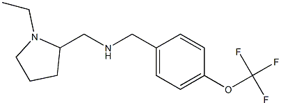 [(1-ethylpyrrolidin-2-yl)methyl]({[4-(trifluoromethoxy)phenyl]methyl})amine Struktur