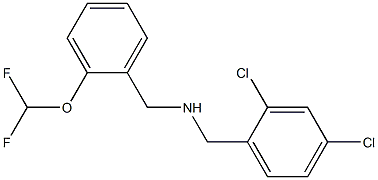 [(2,4-dichlorophenyl)methyl]({[2-(difluoromethoxy)phenyl]methyl})amine Struktur