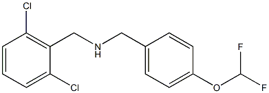 [(2,6-dichlorophenyl)methyl]({[4-(difluoromethoxy)phenyl]methyl})amine Struktur