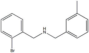 [(2-bromophenyl)methyl][(3-methylphenyl)methyl]amine Struktur