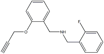 [(2-fluorophenyl)methyl]({[2-(prop-2-yn-1-yloxy)phenyl]methyl})amine Struktur