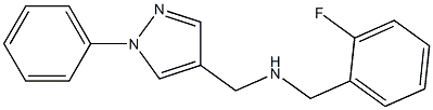 [(2-fluorophenyl)methyl][(1-phenyl-1H-pyrazol-4-yl)methyl]amine Struktur