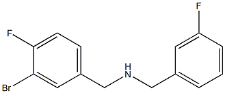 [(3-bromo-4-fluorophenyl)methyl][(3-fluorophenyl)methyl]amine Struktur