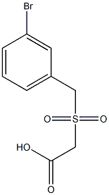 [(3-bromobenzyl)sulfonyl]acetic acid Struktur